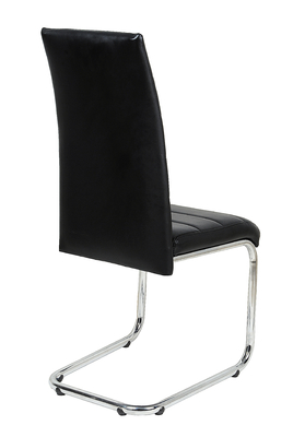 PU Koltuk Kahverengi Deri Mutfak sandalyeleri, Modern Metal Mutfak Sandalyeler 460 * 560 * 1030mm