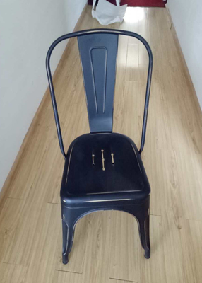 Modern Metal Tolix Sandalye Sırtlı, Tolix Yüksek Arka Sandalye Ev / Restoran için